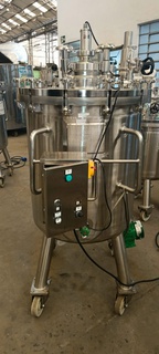 TANQUE COM MISTURADOR EM AÇO INOX 316,CAP 256 LITROS