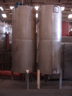 Tanque Misturador em aço inox, 1.800 litros