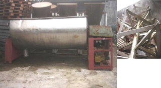 Misturador para pós e granulos em aço inox