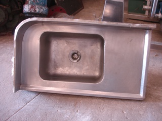 Pia em aço inox, 01 Cuba