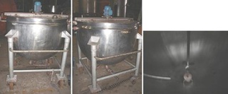 Tacho C/ Misturador, Em Aço Inox/ Grau Sanitário