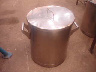 Tacho em aço inox, 35 litros