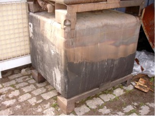 Container em aço inox, 980 litros