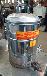 Container de segurança em aço inox, 15 litros