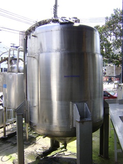 Reator em aço inox 304, 2.000 litros